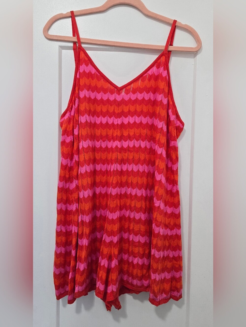 Show Me Your Mumu Rascal Knit Romper Womens L Paradise Island Boho Summer Beach